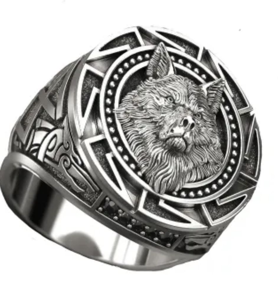 Nordic Wolf Sterling Silver Necklace