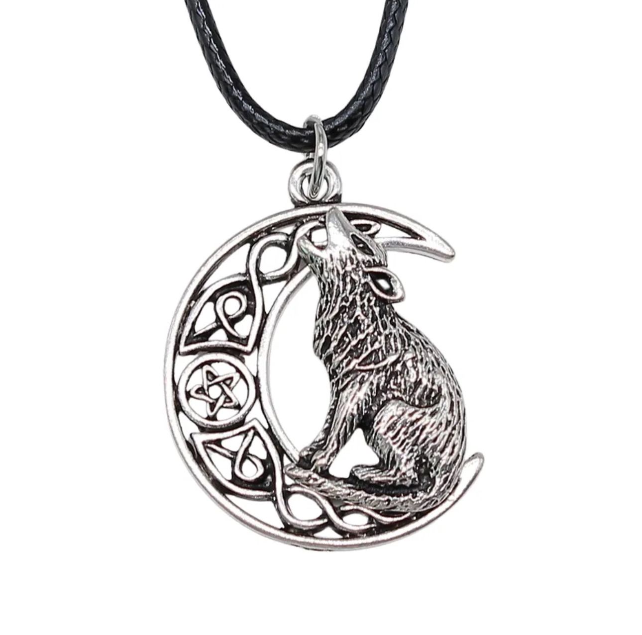 Viking wolf Sterling Silver Necklace