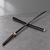 Black blade anime katana replica with black saya