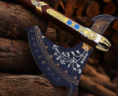 VW-28 God Of War Axe, Leviathan Axe, Handmade Axe, Handmade Kratos Axe, - Valknut Warriors
