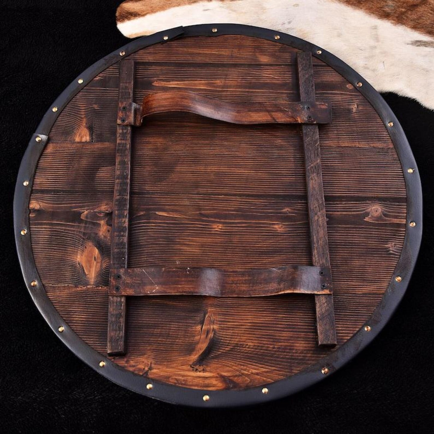 Custom Family Crest Shield | Personalized Medieval Round Wall Decor | Cosplay & Gift