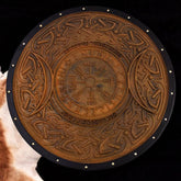 Custom Viking Shield, Medieval Round Shield, Carved Viking Gift, Wall Decor, Cosplay Shield,