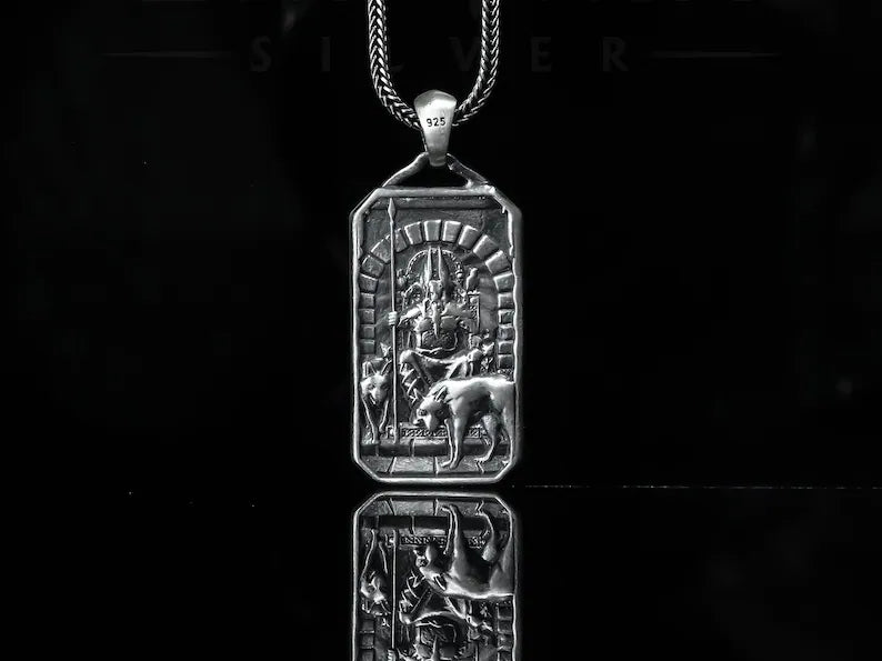 Norse Silver Odin pagan Necklace