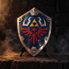VW-32 Dark Hyalian Shield, Legend of Zelda series, Handmade Shield, Black Shield, Gift for him, Gift for her, Christmas Gift - Valknut Warriors
