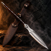 Viking Warrior Spear Replica Carbon Steel with Rosewood Handle