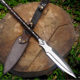 Viking Warrior Spear Replica Carbon Steel with Rosewood Handle