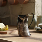 Viking Horn Mug with Handle – Handmade Norse Mead Cup