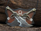 Handcrafted Blades of Chaos Pair | Real Steel God of War Blades with Chains & Runic Engravings