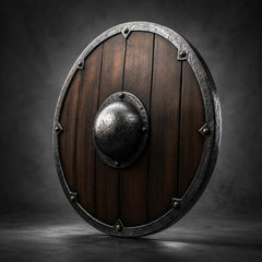 Handmade Viking Wooden Battle Shield - Norse Warrior Round Shield