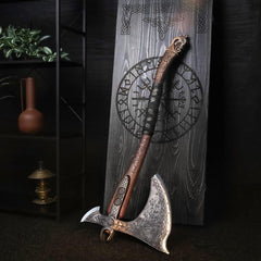 Kratos Leviathan Axe - Metal Replica with Glow-in-the-Dark Runes