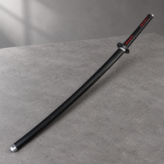 Black blade anime katana in black saya