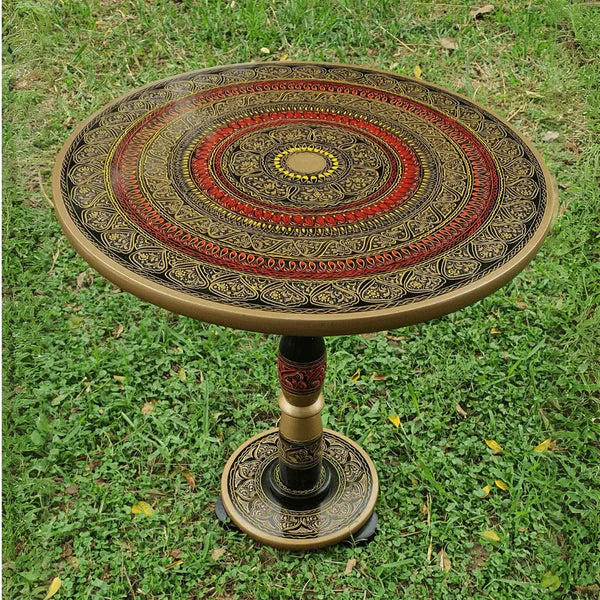 VW-150 Handmade Round Table, Naksh Table, Coffee Table, Gift for her, Christmas Gift - Valknut Warriors