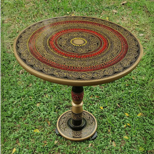 VW-150 Handmade Round Table, Naksh Table, Coffee Table, Gift for her, Christmas Gift - Valknut Warriors
