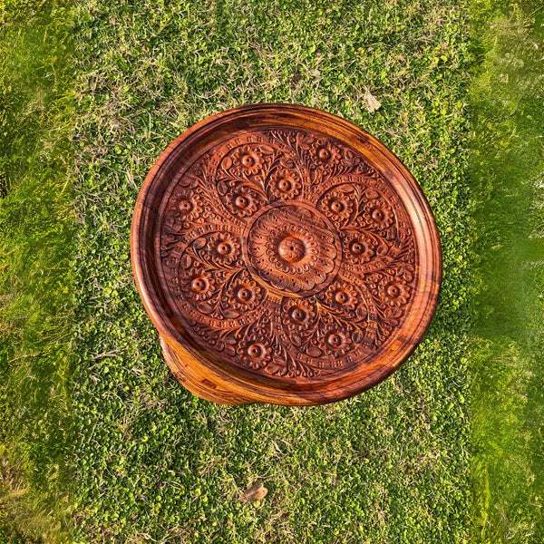 VW-89 Hand made Viking Table, Coffee Table, Home accessories, Gift for her , Christmas Gift - Valknut Warriors