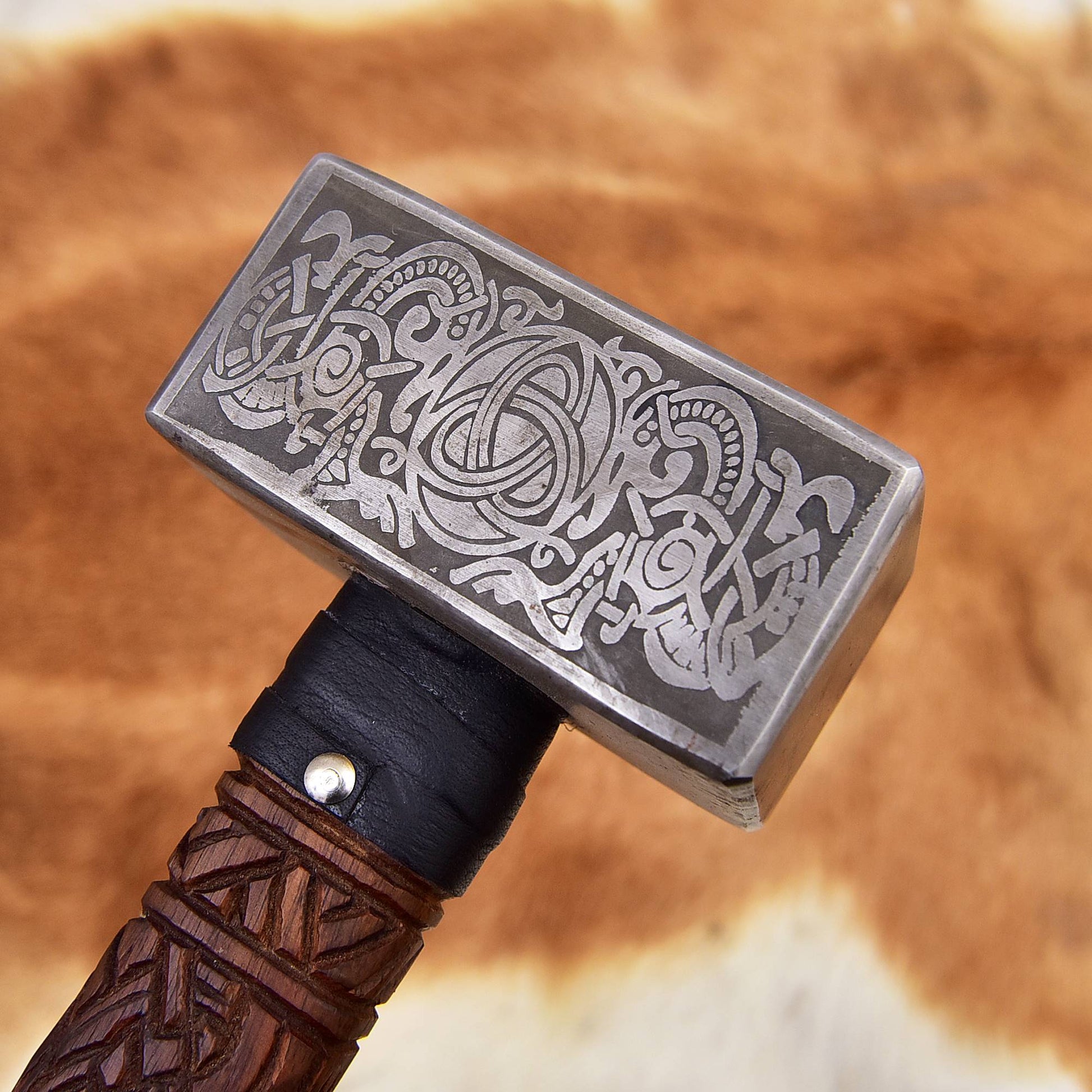 VW-38 Viking Hammer with Celtic Knot, Gift for him, Christmas gift, Gentlemen Gift - Valknut Warriors