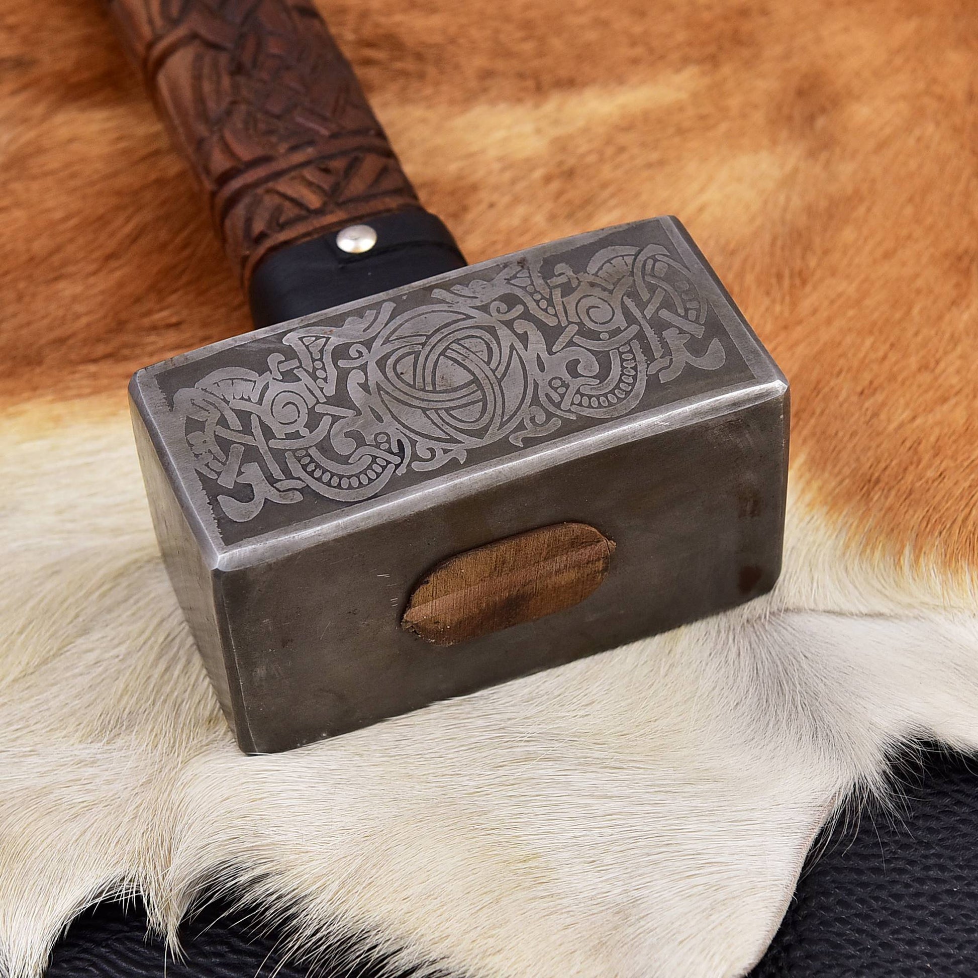 VW-38 Viking Hammer with Celtic Knot, Gift for him, Christmas gift, Gentlemen Gift - Valknut Warriors