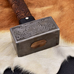 VW-38 Viking Hammer with Celtic Knot, Gift for him, Christmas gift, Gentlemen Gift - Valknut Warriors