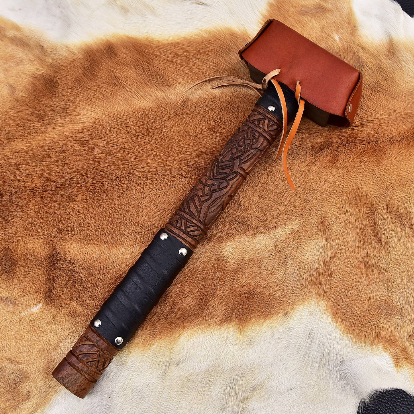 VW-38 Viking Hammer with Celtic Knot, Gift for him, Christmas gift, Gentlemen Gift - Valknut Warriors