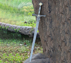 Handmade KING SOLOMON Damascus Steel Sword with Star of David Pommel