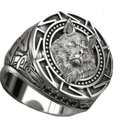 Nordic Wolf Sterling Silver Necklace