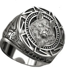 Nordic Wolf Sterling Silver Necklace