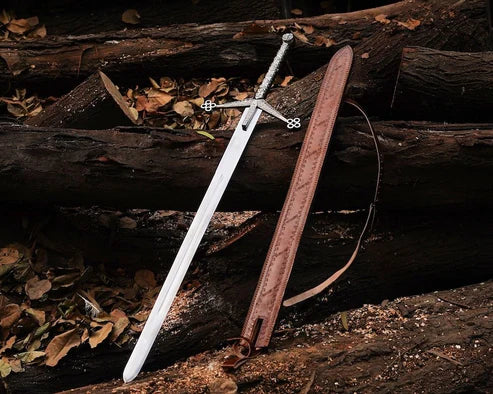 VW-72 Hand Forged Scottish Claymore sword, Replica Sword, Stainless Steel, Medieval Sword, Groomsmen Gift, Gentlemen Gift, Christmas Gift - Valknut Warriors