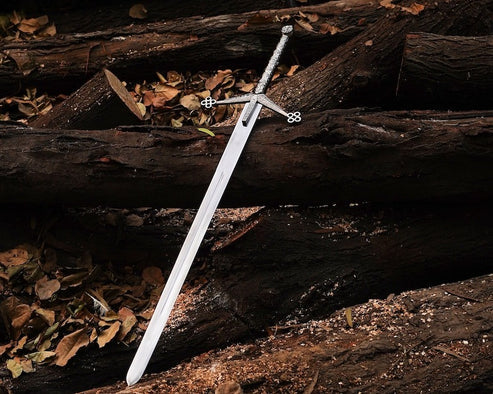 VW-72 Hand Forged Scottish Claymore sword, Replica Sword, Stainless Steel, Medieval Sword, Groomsmen Gift, Gentlemen Gift, Christmas Gift - Valknut Warriors