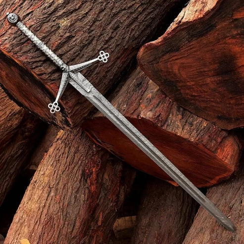 VW-72 Hand Forged Scottish Claymore sword, Replica Sword, Stainless Steel, Medieval Sword, Groomsmen Gift, Gentlemen Gift, Christmas Gift - Valknut Warriors