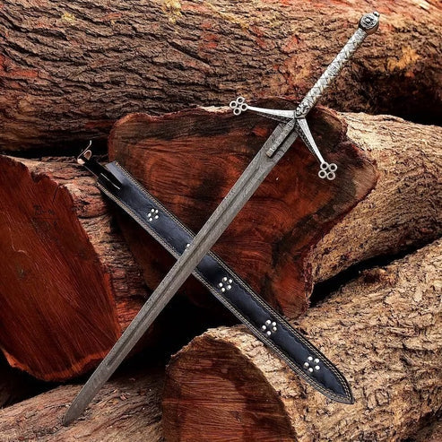 VW-72 Hand Forged Scottish Claymore sword, Replica Sword, Stainless Steel, Medieval Sword, Groomsmen Gift, Gentlemen Gift, Christmas Gift - Valknut Warriors