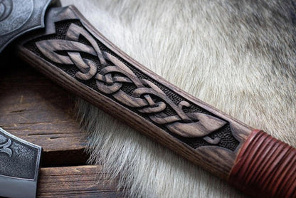 VW-56 Premium style Viking Axe, Handmade Viking Axe, Groomsmen Gift, Gentlemen Gift, Christmas Gift - Valknut Warriors