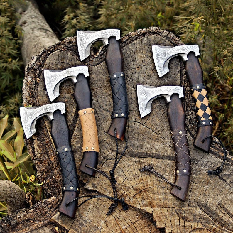 Hand Forged Viking Skeggox Battle Axe | Wood Chopping & Combat Axe |