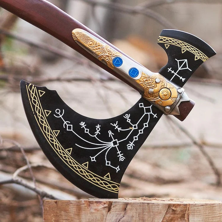 VW-20 Viking Warrior Axe - "Loki's Axe, Gentlemen Gift, Christmas Gift, Xmas Gift - Valknut Warriors