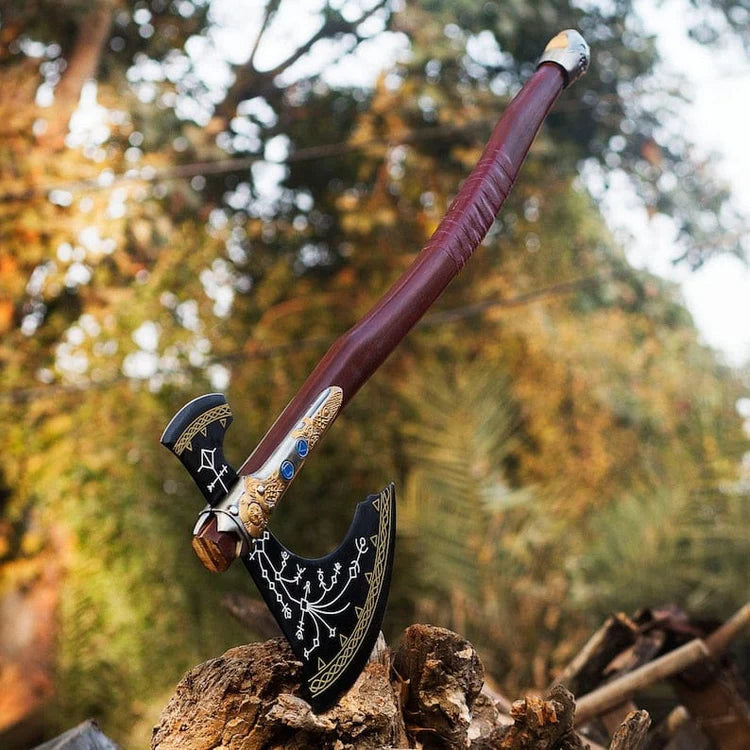 VW-20 Viking Warrior Axe - "Loki's Axe, Gentlemen Gift, Christmas Gift, Xmas Gift - Valknut Warriors