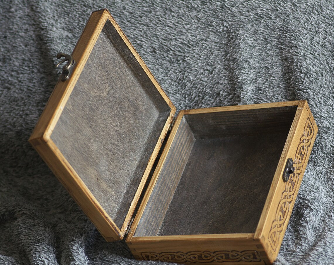 Viking Wolf/ Raven/ Thor's themed jewelry box