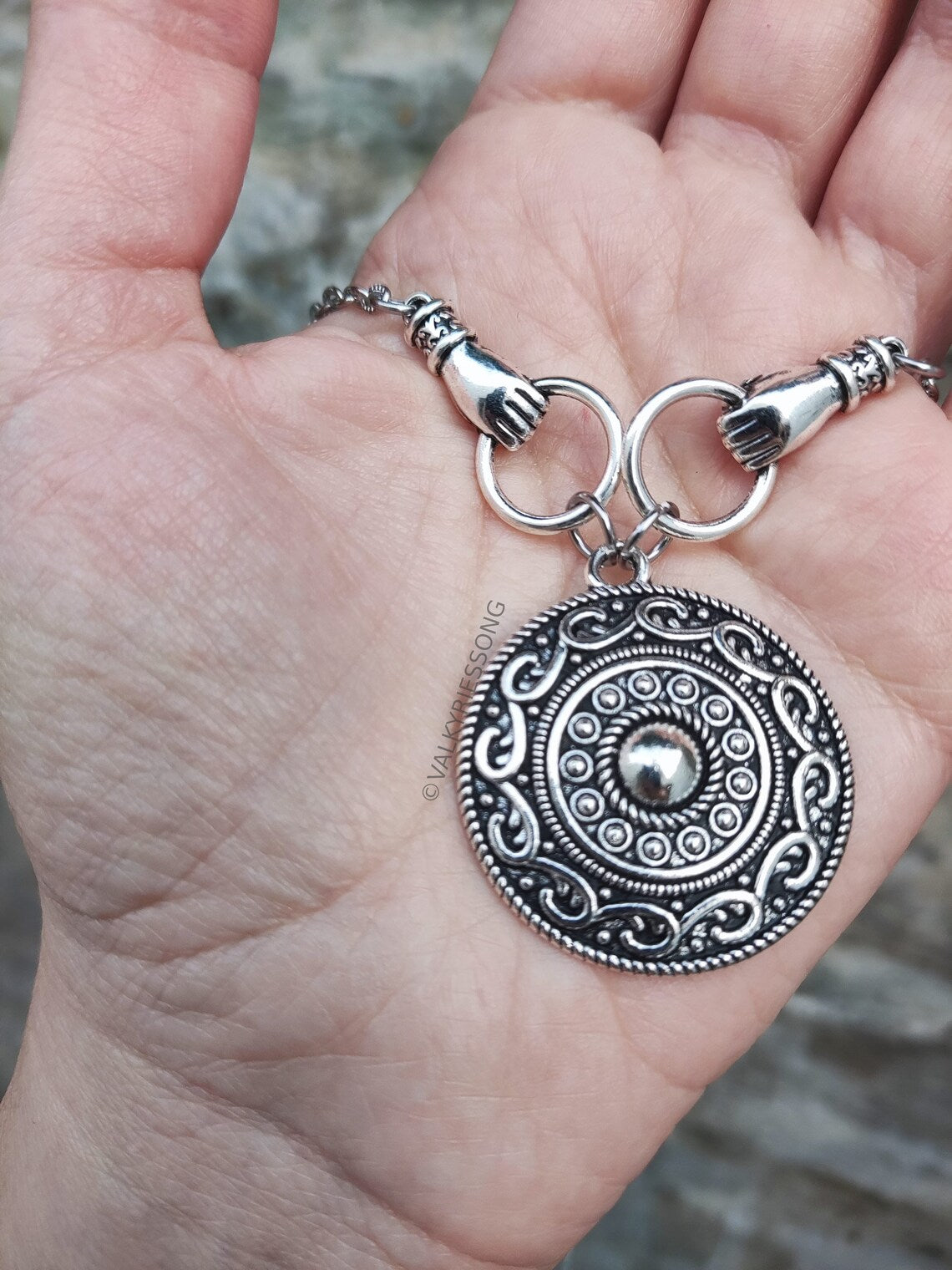 Steel Valkyaire  Choker Viking Maiden Necklace