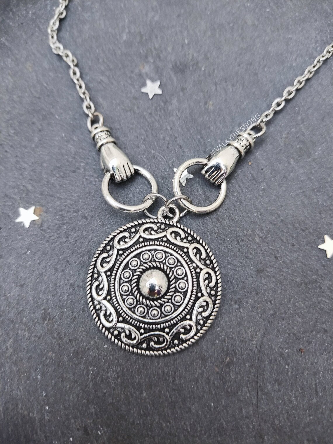 Steel Valkyaire  Choker Viking Maiden Necklace