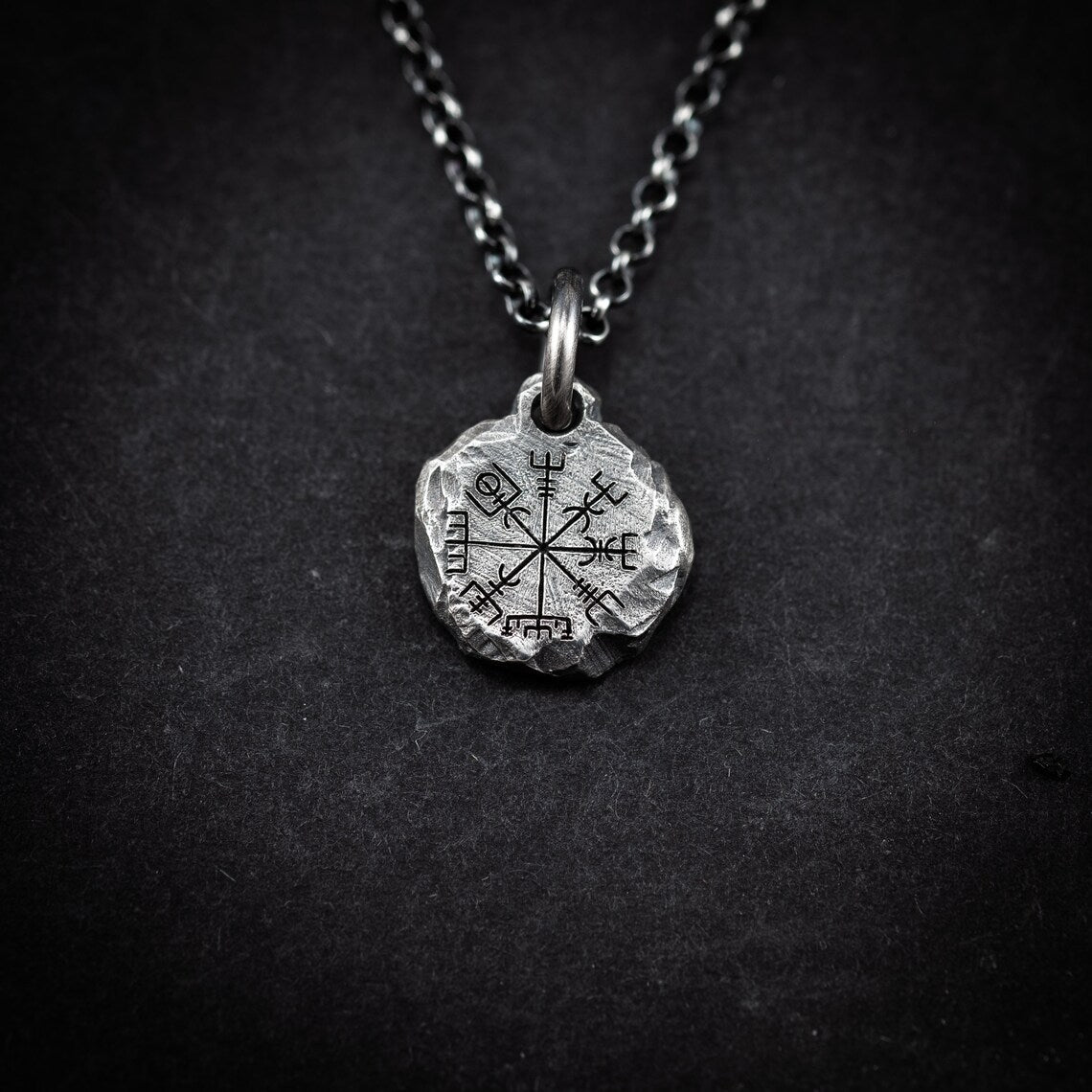 Nordic Viking Compass Vegvisir Necklace