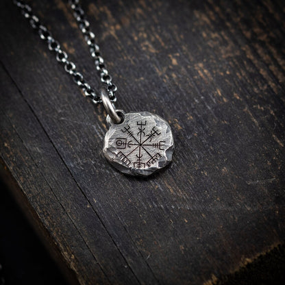 Nordic Viking Compass Vegvisir Necklace