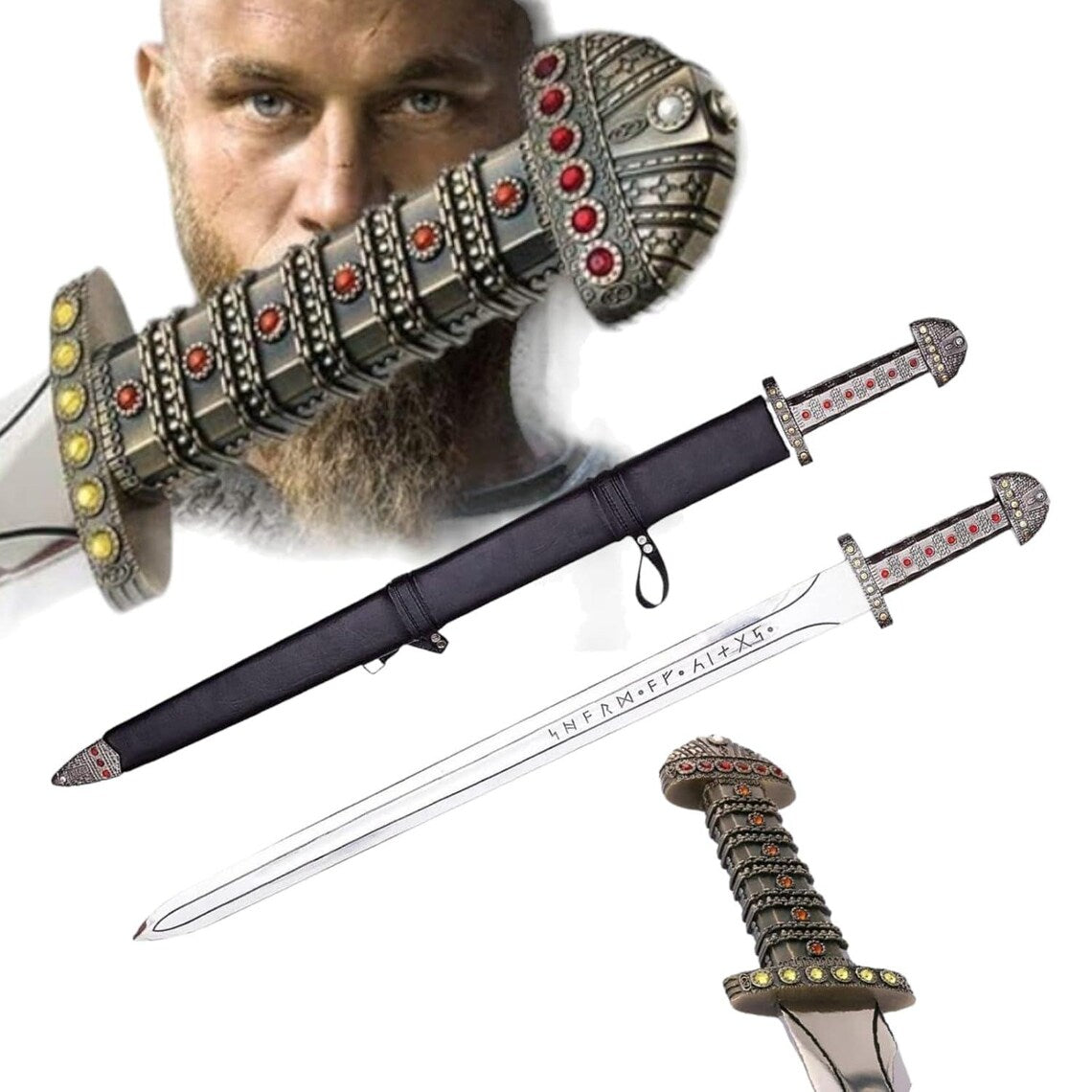 VW-24 Viking Sword of Ragnar Lothbrok- Authentic Replica Vikings Sword, Gentlemen Gift, Groomsmen Gift, Christmas Gift - Valknut Warriors