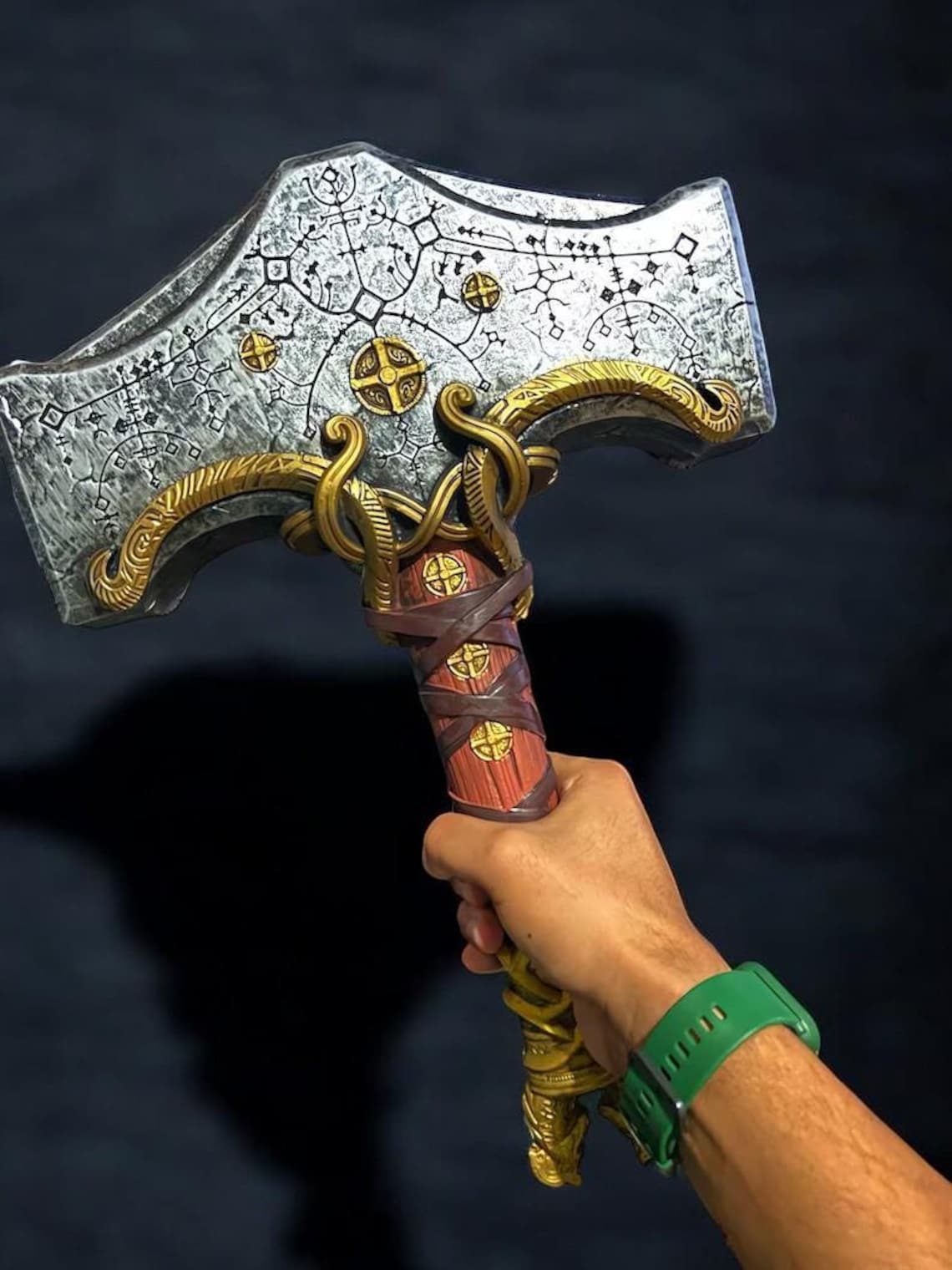 Mjolnir Solid metal hand engravd Thor Hammer