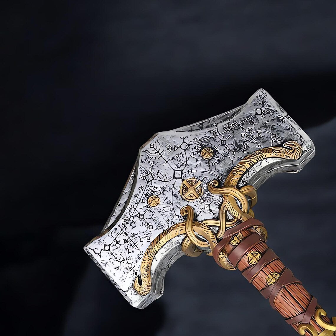 Mjolnir Solid metal hand engravd Thor Hammer