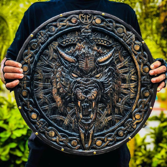 Custom Viking Shield, Viking Wolf Shield, Viking Round Shield, Cosplay Shield
