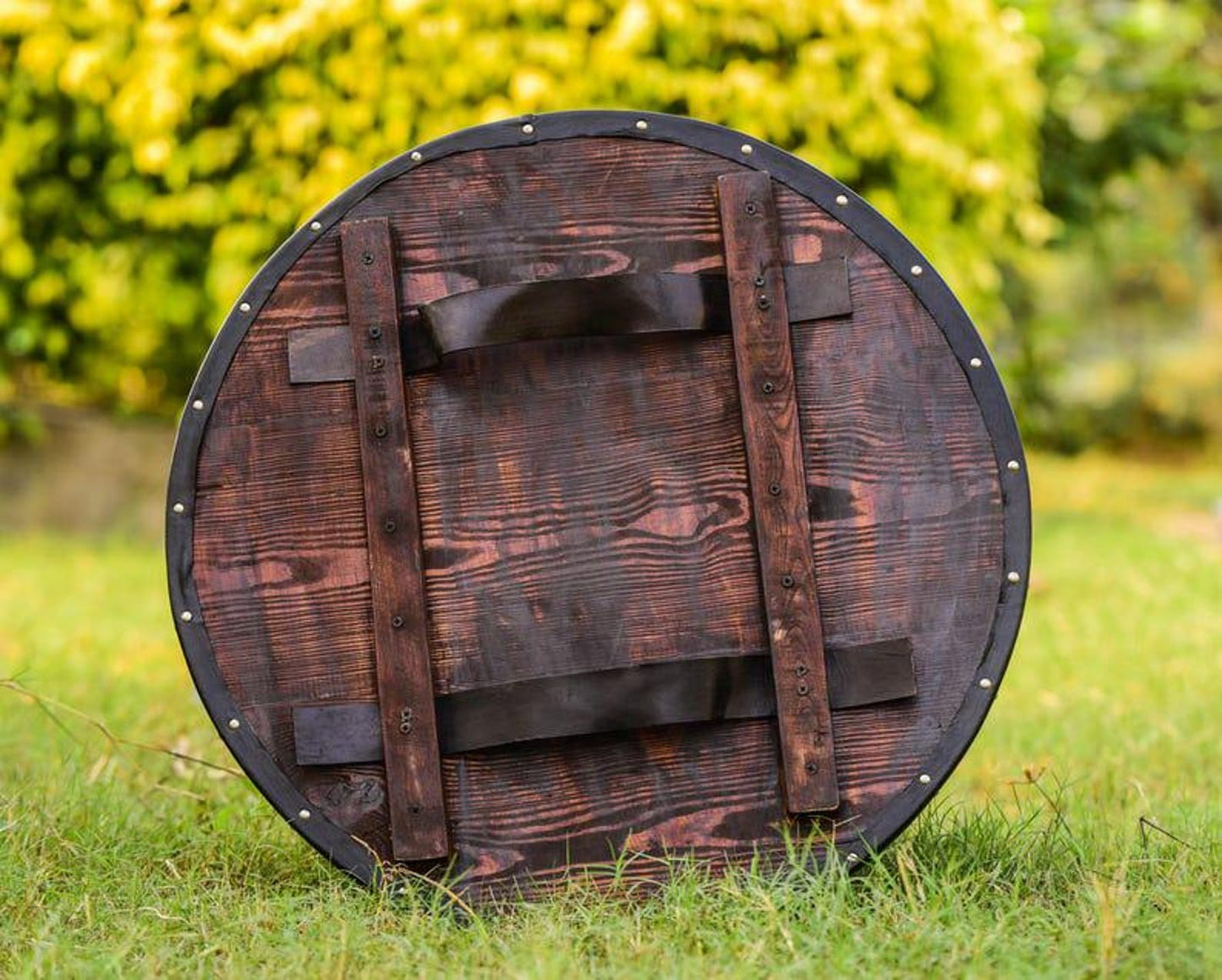 Viking Dragon Shield | Handmade Norse Mythology Round Shield Decor