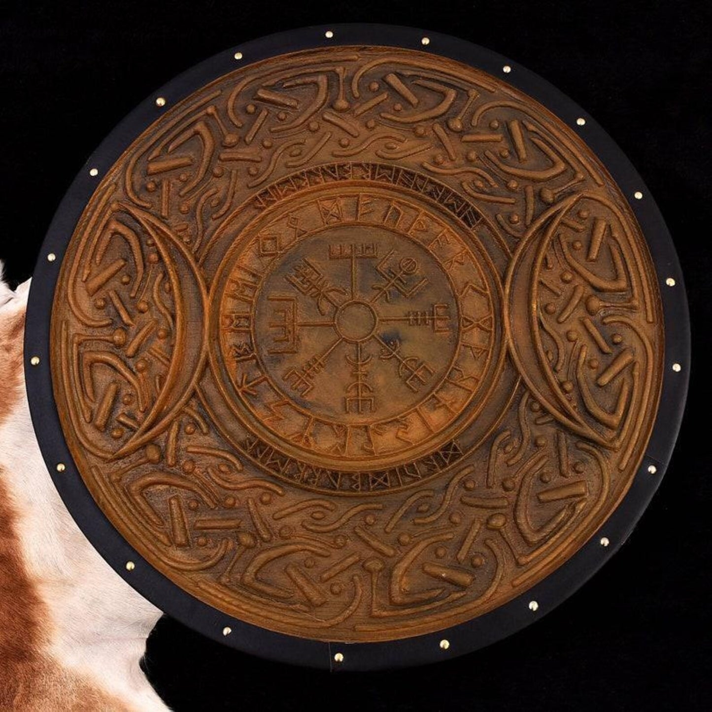 Custom Viking Shield, Medieval Round Shield, Carved Viking Gift, Wall Decor, Cosplay Shield,