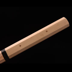 Handcrafted Octagonal Shirasaya Katana - Natural Light Wood Japanese Samurai Sword
