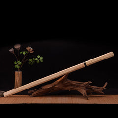 Handcrafted Octagonal Shirasaya Katana - Natural Light Wood Japanese Samurai Sword