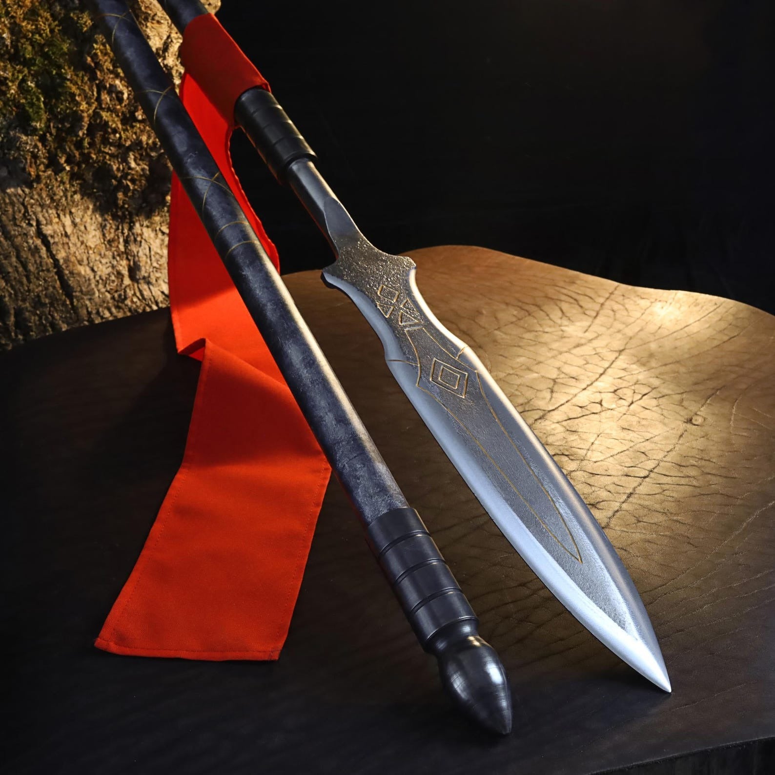 Hand Forged Draupnir Spear Replica – God of War Ragnarok Inspired 3-Part Metal Spear