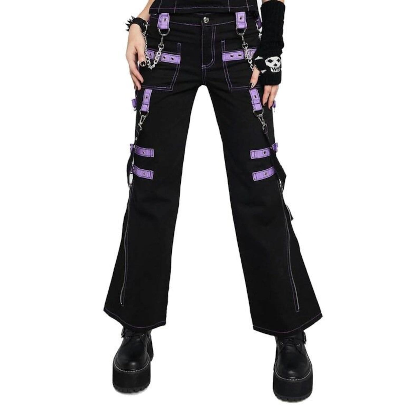 Gothic Harness Top Women | Black Mesh Crop Top Silver Chains | Alternative Streetwear