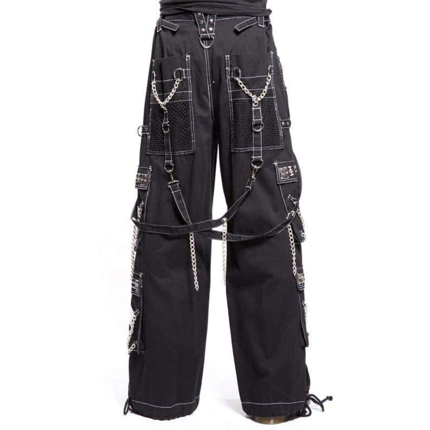 Gothic Skull Chain Cargo Pants: Punk Festival Trousers