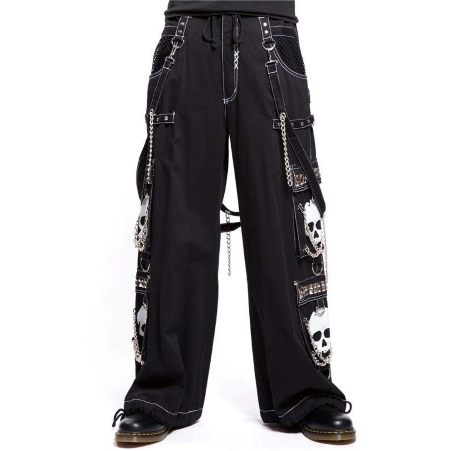Gothic Skull Chain Cargo Pants: Punk Festival Trousers